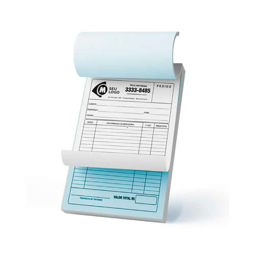 Blocos de pedido,anotação, comanda, receituário, talão de pedido, papel timbrado